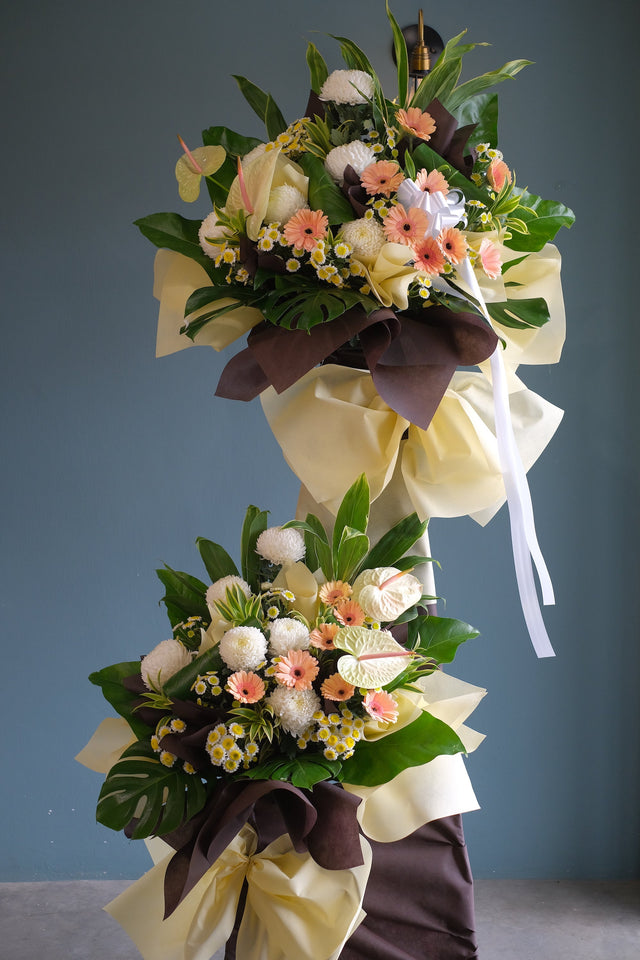 Lind Condolence Wreath by Bamboo Green Florist, Penang