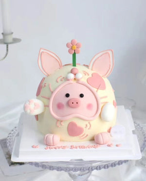 Lulu Pig Cake by Bamboo Green Florist, Penang, photo 4