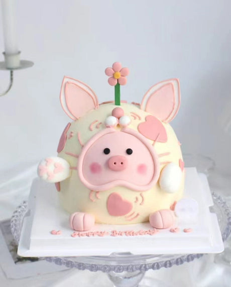 Lulu Pig Cake by Bamboo Green Florist, Penang, photo 4