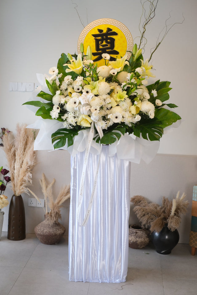 Memoir Condolence Flowers by Bamboo Green Florist, Penang