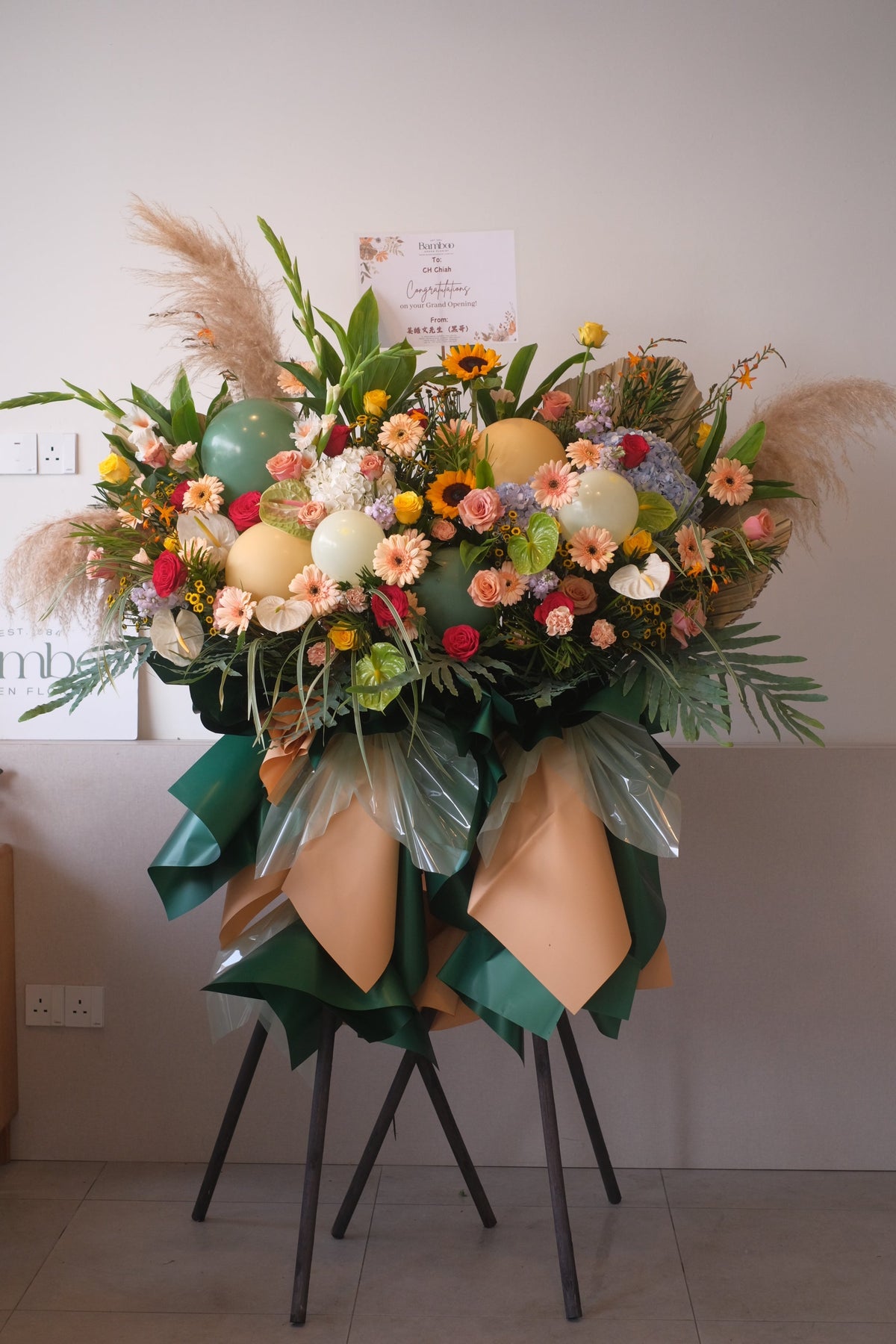 Milestone Park Grand Opening Flower Stand by Bamboo Green Florist, Penang