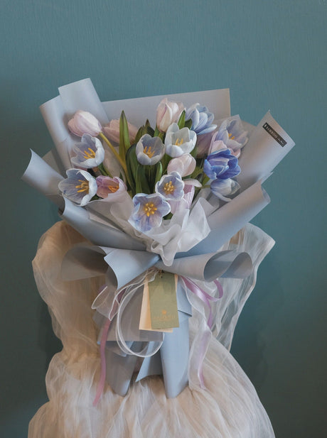 Morandi Mix Tulips by Bamboo Green Florist, Penang, photo 5
