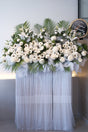 Narajo White Condolence Wreath by Bamboo Green Florist, Penang