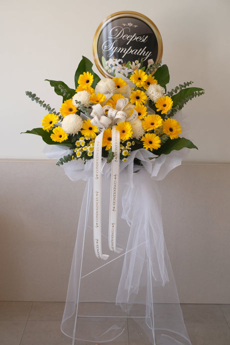 Nobel Condolence Flowers by Bamboo Green Florist, Penang