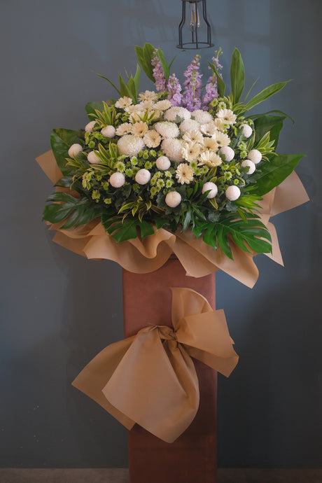 Official Blessings Condolence Wreath by Bamboo Green Florist, Penang, photo 2