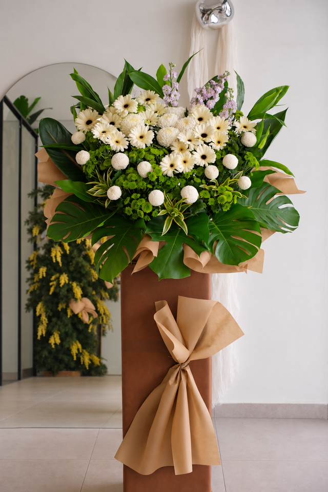 Official Blessings Condolence Wreath by Bamboo Green Florist, Penang
