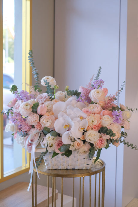 Omakase Basket in Soft Gentle by Bamboo Green Florist, Penang