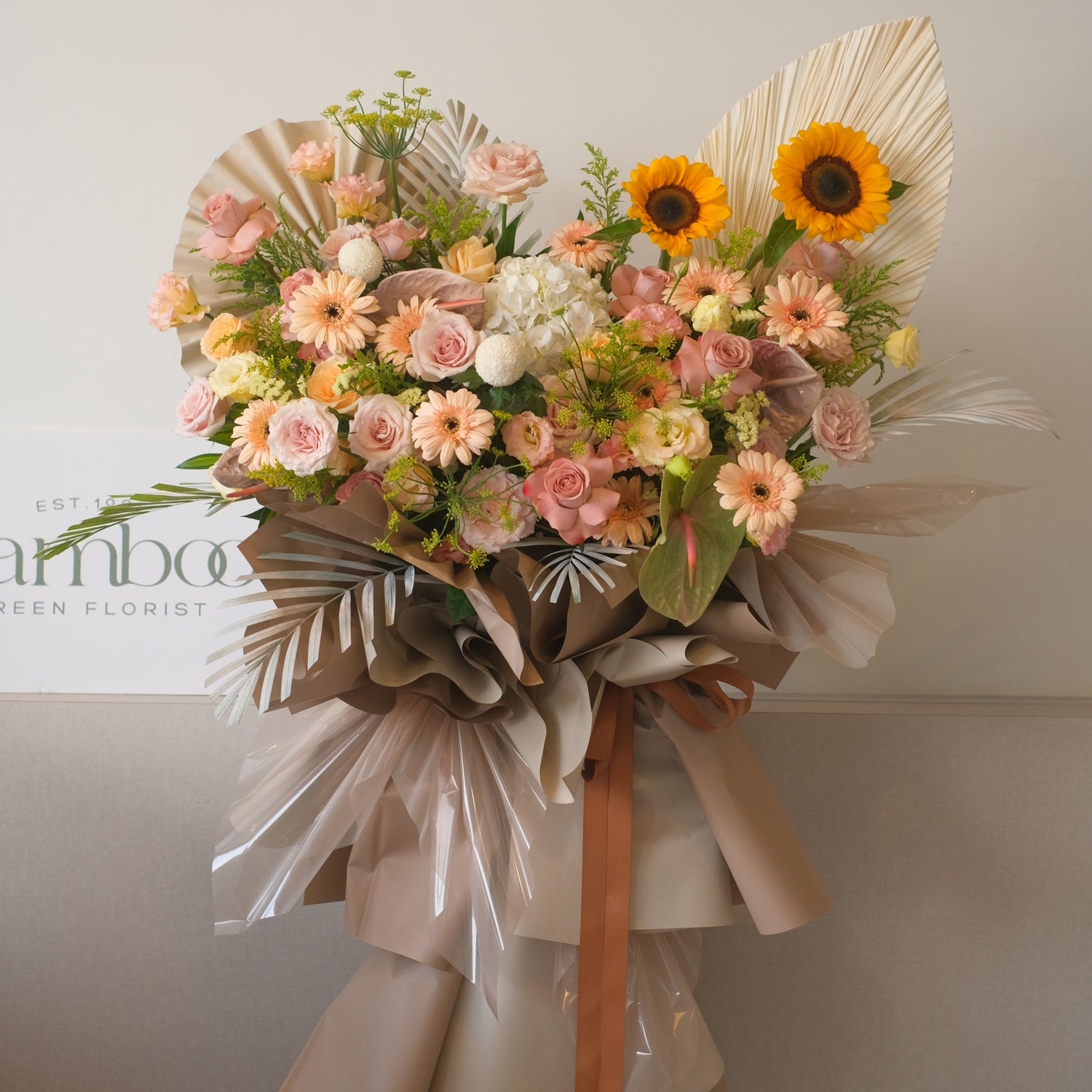 Omakase Grand Opening Flowers (Rustic Flower Market) by Bamboo Green Florist, Penang, photo 2
