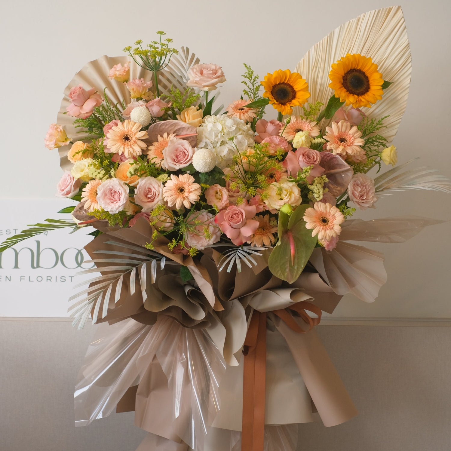 Omakase Grand Opening Flowers (Rustic Flower Market) by Bamboo Green Florist, Penang