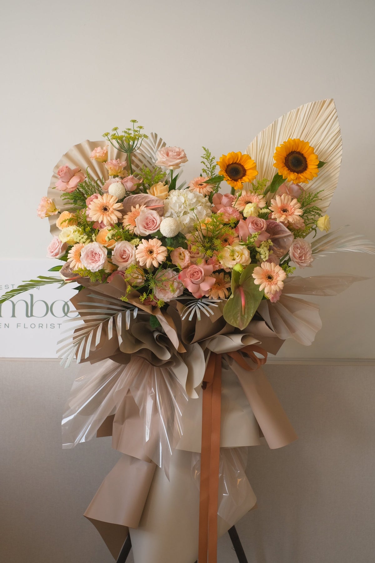 Omakase Grand Opening Flowers (Rustic Flower Market) by Bamboo Green Florist, Penang