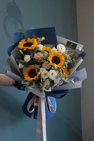 Pure Happiness Sunflower Bouquet by Bamboo Green Florist, Penang, photo 4