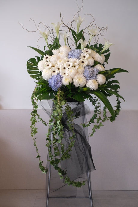 Peaceful Solace Condolence Wreath by Bamboo Green Florist, Penang