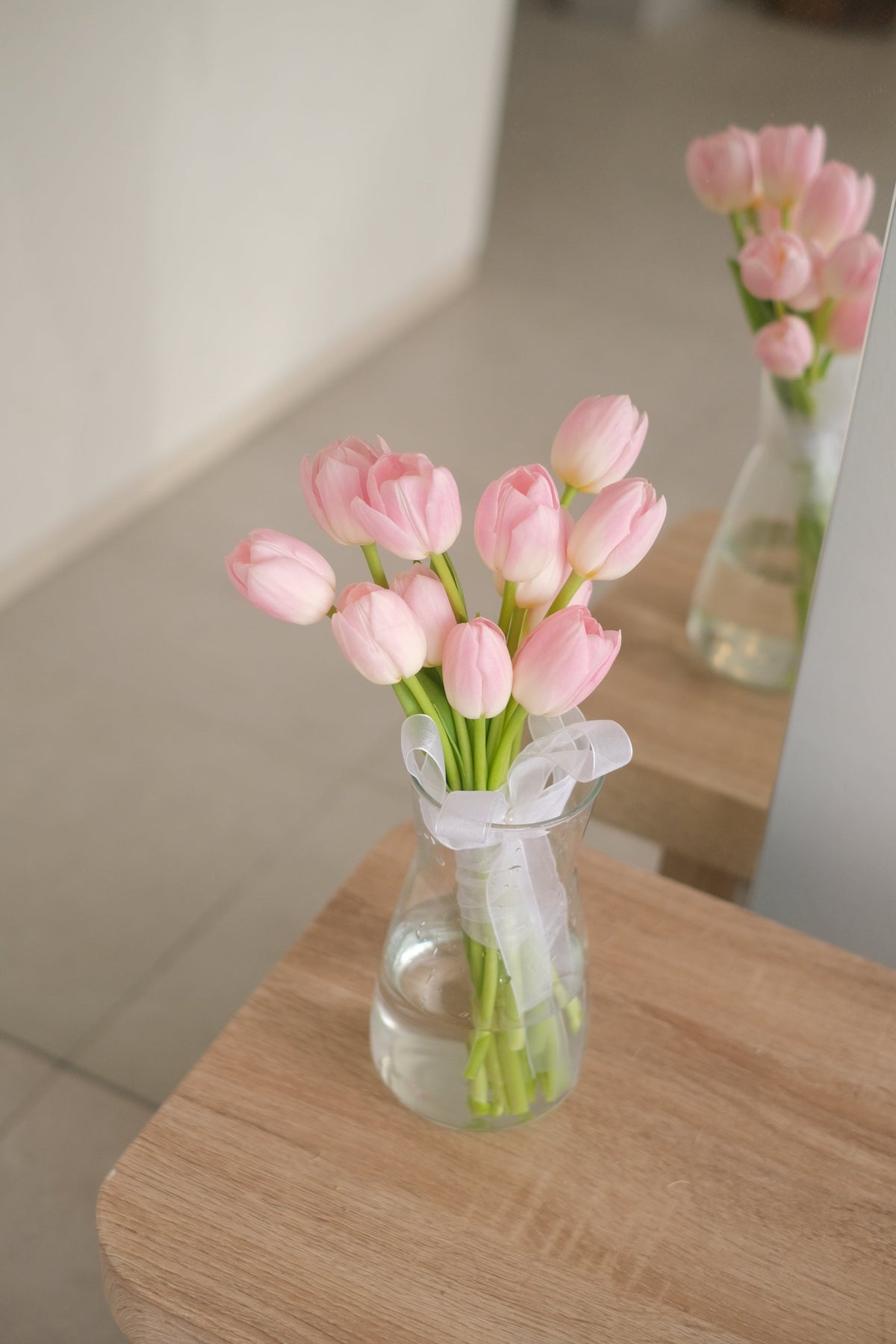 Pink Tulips in Vase by Bamboo Green Florist, Penang