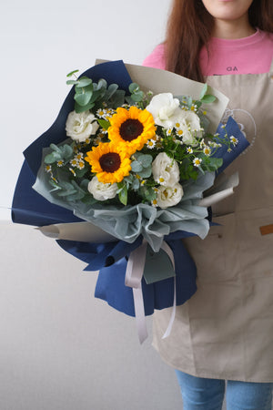 Pure Happiness Sunflower Bouquet by Bamboo Green Florist, Penang, photo 2