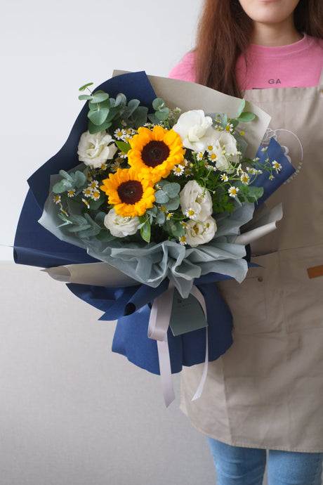 Pure Happiness Sunflower Bouquet by Bamboo Green Florist, Penang, photo 2