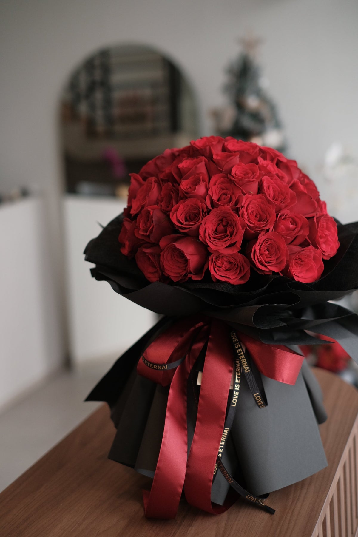 Rouge Royale Rose Bouquet by Bamboo Green Florist, Penang
