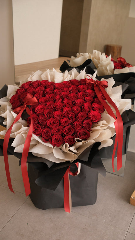 Sangria - Red Roses Bouquet by Bamboo Green Florist, Penang