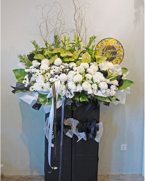 Serenity Condolence Wreath by Bamboo Green Florist, Penang