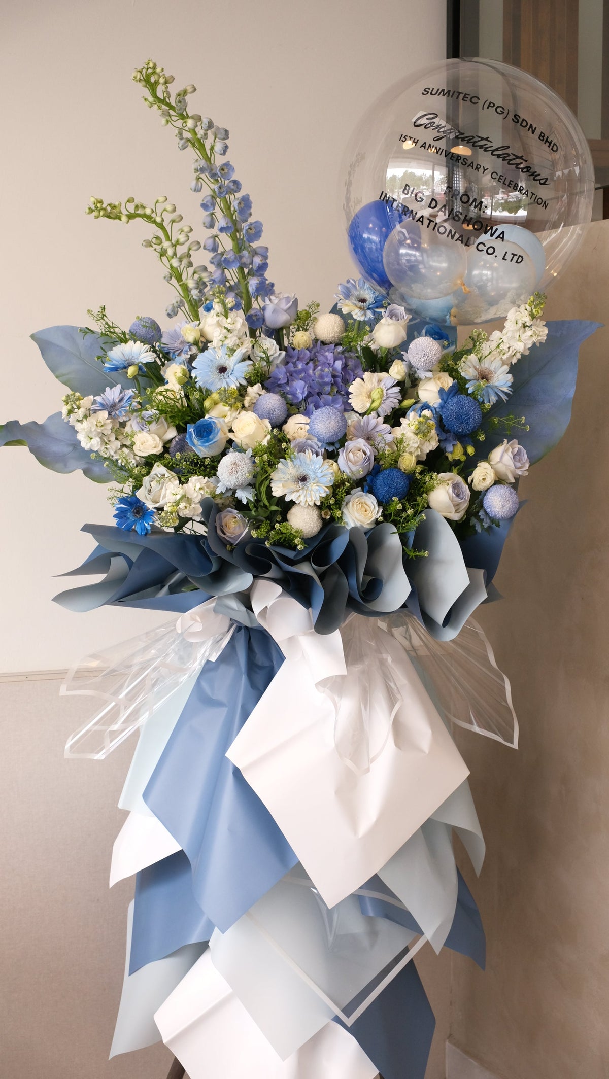 Omakase Opening Stand (Shades of Blue) by Bamboo Green Florist, Penang, photo 2