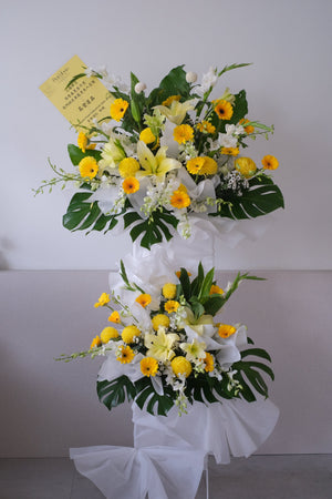 Soothing Sentiments Condolence Wreath by Bamboo Green Florist, Penang