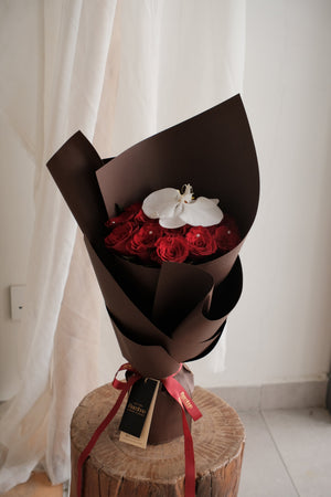 Spiced Valentine Rose Bouquet by Bamboo Green Florist, Penang
