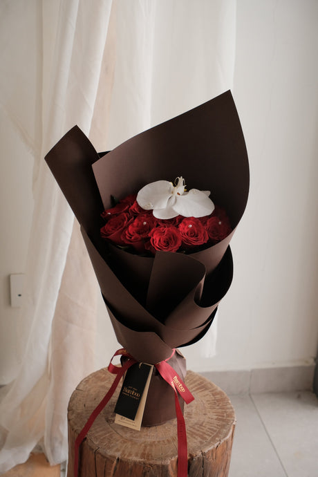 Spiced Valentine Rose Bouquet by Bamboo Green Florist, Penang