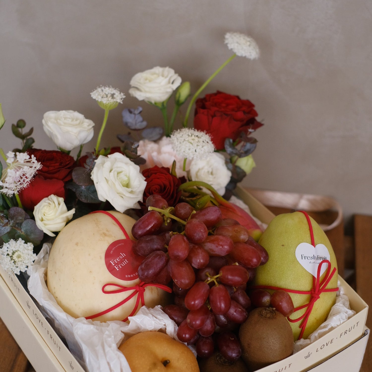 Summer Bling Fruit & Flower Basket by Bamboo Green Florist, Penang, photo 3