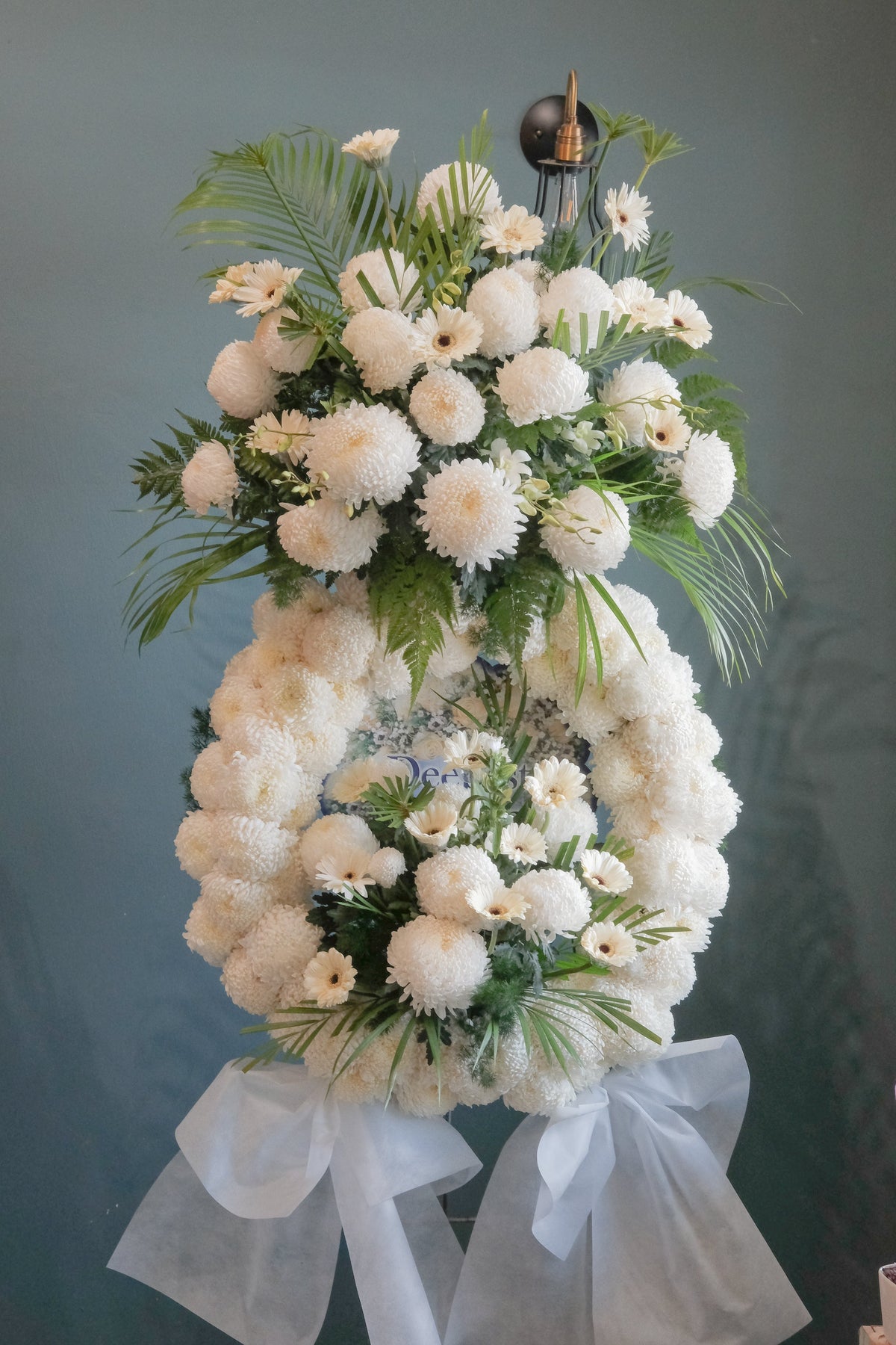Tears In Heaven Condolence Wreath by Bamboo Green Florist, Penang