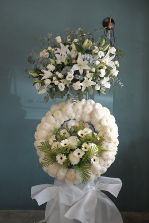 Tears In Heaven Condolence Wreath by Bamboo Green Florist, Penang, photo 2