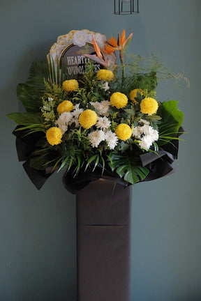 Tender Thoughts Condolence Wreath by Bamboo Green Florist, Penang