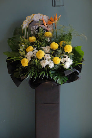 Tender Thoughts Condolence Wreath by Bamboo Green Florist, Penang