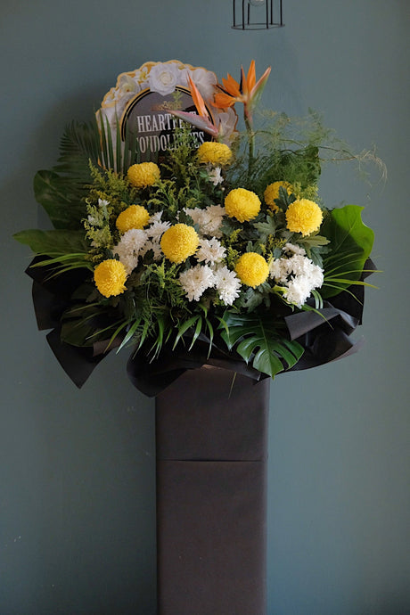 Tender Thoughts Condolence Wreath by Bamboo Green Florist, Penang