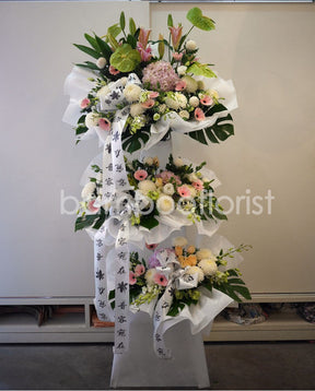 Trinklets Condolence Wreath by Bamboo Green Florist, Penang