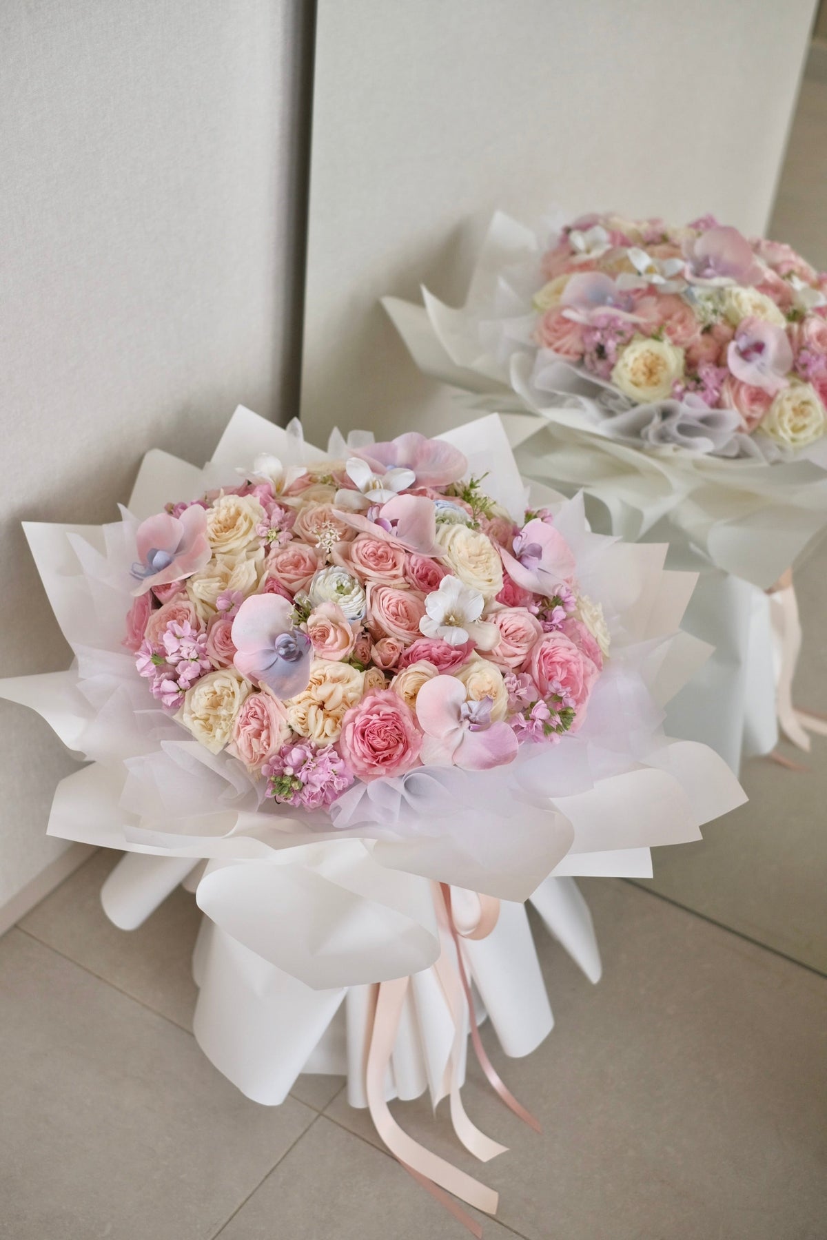 Tulle Senorita Rose Bouquet by Bamboo Green Florist, Penang