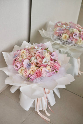 Tulle Senorita Rose Bouquet by Bamboo Green Florist, Penang