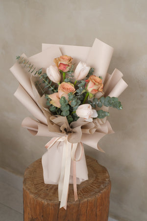 Tutu Frost Tulip Bouquet by Bamboo Green Florist, Penang