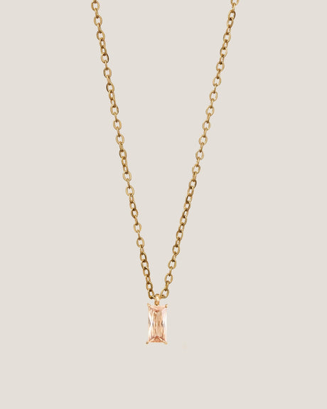 Verity Champagne Pendant Gold Necklace by GUNG by Bamboo Green Florist, Penang