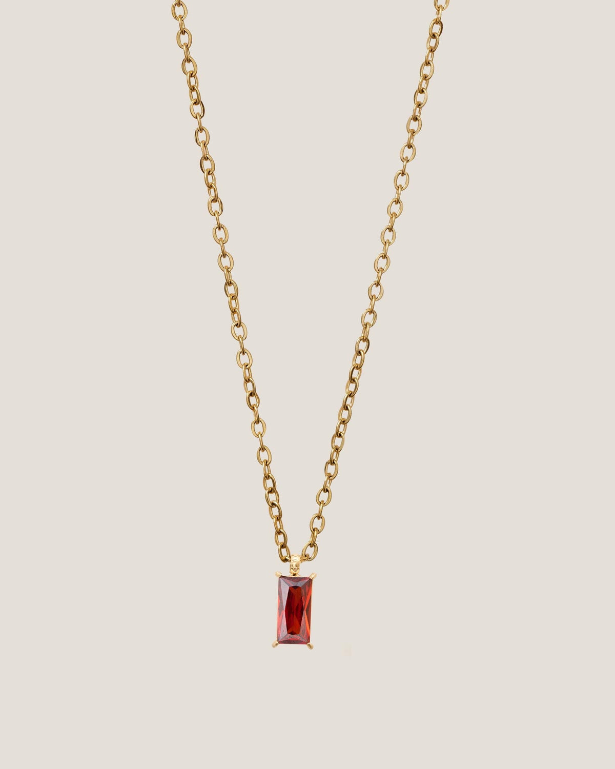 Verity Ruby Pendant Gold Necklace by GUNG by Bamboo Green Florist, Penang