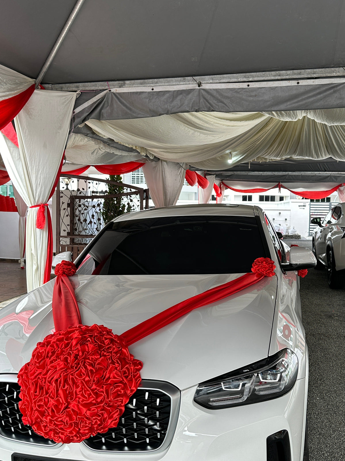 Wedding Car Decor - Traditional Chinese Hydrangea Tie by Bamboo Green Florist, Penang, photo 5