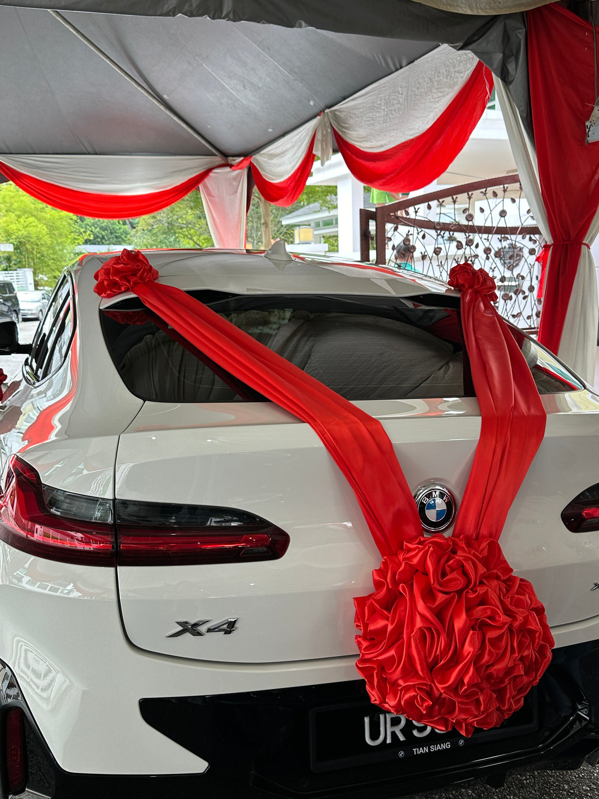 Wedding Car Decor - Traditional Chinese Hydrangea Tie by Bamboo Green Florist, Penang, photo 6