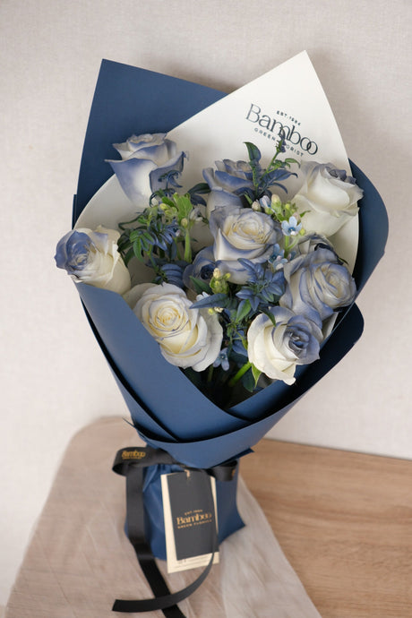 Blue 2.0 Rose Bouquet by Bamboo Green Florist, Penang, photo 2