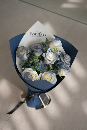 Blue 2.0 Rose Bouquet by Bamboo Green Florist, Penang, photo 3
