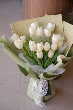 White Tulips by Bamboo Green Florist, Penang
