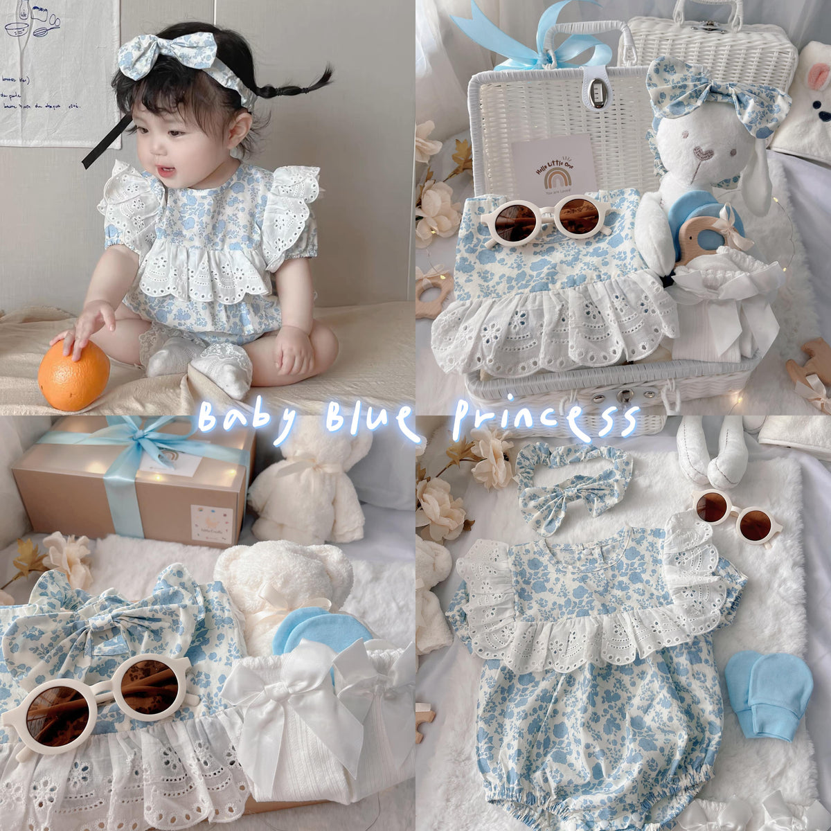 Baby Blue Princess baby gift set for newborns and baby showers in Malaysia