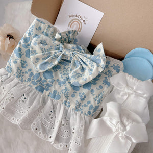 Baby Blue Princess standard baby gift box with blue princess romper
