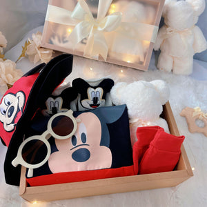 Baby Mickey classic baby gift box with red and black mouse-themed romper