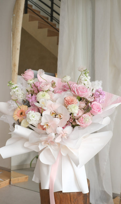 Ballerina Slipper Hydrangea Bouquet by Bamboo Green Florist, Penang, photo 3