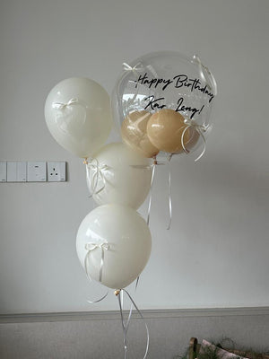 Helium balloons sets - Cream by Bamboo Green Florist, Penang