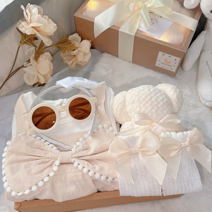 Buttercream Angel classic baby gift box with cream long-sleeve romper