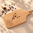 Personalised beech wood pizza paddle with engraved name